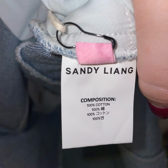 💎NWT Sandy Liang x Lane Crawford denim mini skirt broken heart - Picture 8 of 8